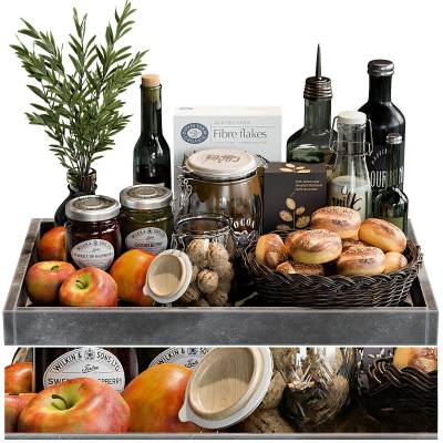 现代面包水果调味品